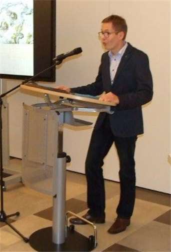 Michael Harbeke bei seinem Vortrag.