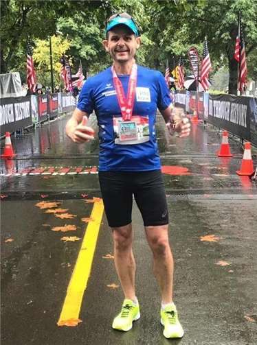 Michael Krämer nach dem Zieleinlauf in Portland.