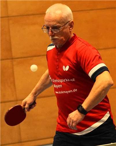 Michael Schreiber, im Doppel mit Christian Reuter und in seinen Einzeln siegreich.  Foto: Michael Schreiber