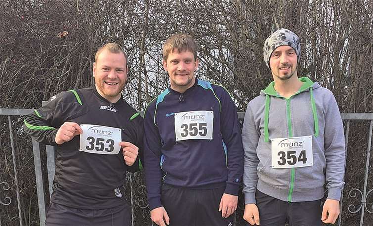 Michael Unger, Carsten Moskopp und Christian Henn nahmen am 32. Rhein-Lahn Volkslauf teil.privat