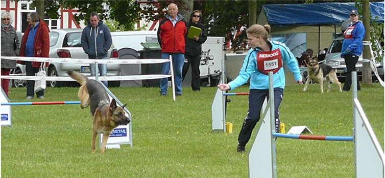Michelle Schäfer und Sunny in Aktion.