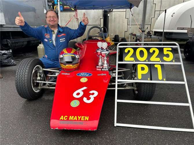 Mike Klebe mit seinem Formel-Ford-Van Diemen 1600.  Foto: Varona-Racing