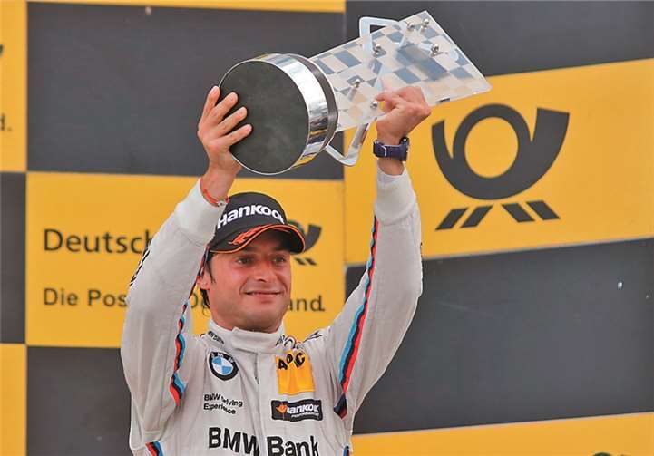 Mike Rockenfeller (31) nach seinem Sieg beim 12. Saison-Lauf in Moskau. Hankook Tires / Malte Christians