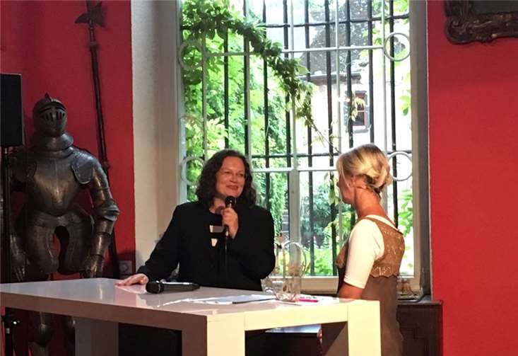 Ministerin Andrea Nahles wusste aus ihrer persönlichen Situation heraus, über den Spagat zwischen Beruf und Kind zu berichten.  privat