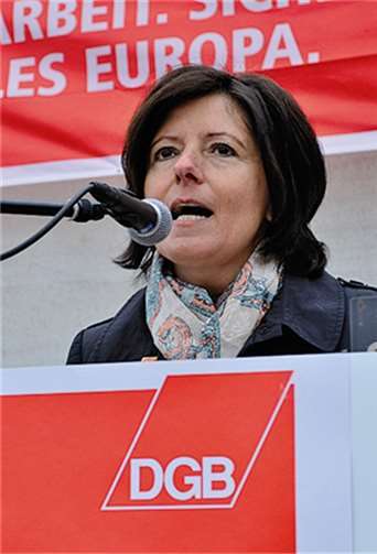 Ministerpräsidentin Malu Dreyer beeindruckte in Koblenz mit ihrer Rede zum 1 Mai.