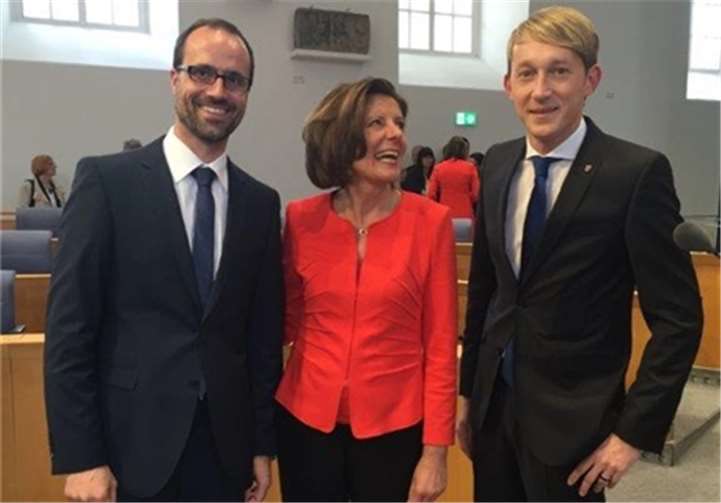Ministerpräsidentin Malu Dreyer zusammen mit Clemens Hoch, Chef der Staatskanzlei (l.), und Marc Ruland, dem Landtagsabgeordneten für den Wahlkreis 11 Andernach/Mendig/Pellenz (r.). privat