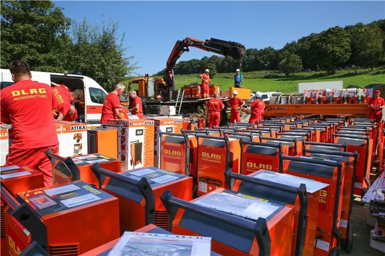 Ahrtal: Bitte Bautrockner zurückgeben! Mit 250 Bautrocknern hat die DLRG die Bewohner des Ahrtals während der Fluthilfe unterstützt. Foto: Claudia Dietrich, DLRG Landesverband RLP