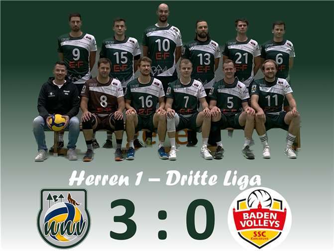 Mit 25:23 konnten sich die Westerwald Volleys den Satz und damit auch das erste Punktspiel mit 3:0 sichern. Copyright: Westerwald Volleys