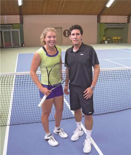 Mit ATC-Trainer Sacha Müller bereitet sich Anna-Lena Friedsam auf die nächsten Turniere vor. privat