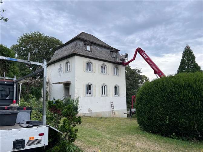 Mit Baustellenführungen durch das künftige „Gästehaus im Schlosspark“ beteiligen sich die Barmherzigen Brüder Saffig am diesjährigen Tag des offenen Denkmals. Quelle: BBS