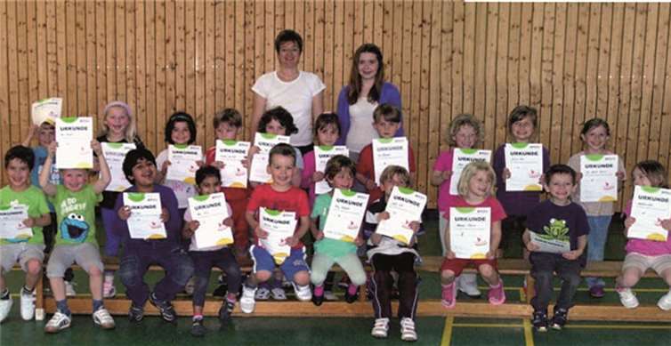 Mit Begeisterung erfüllten die Kinder ihre Übungen.privat