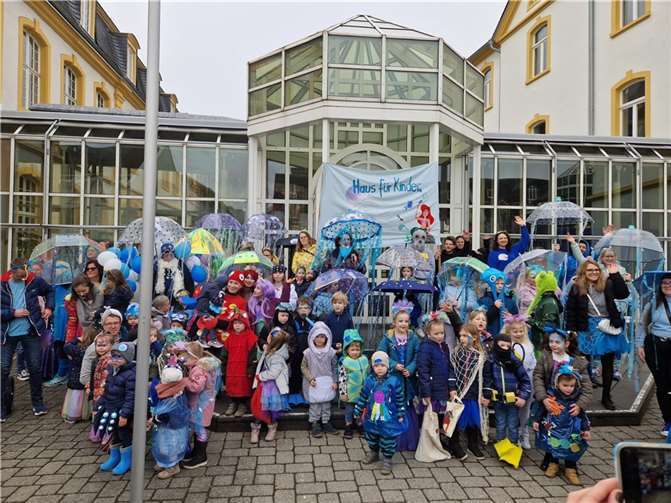Mit Freude unterstützte die Kita das Kinderprinzenpaar mit ihrem Thema Unterwasserwelt.  Foto: KiTa Haus für Kinder