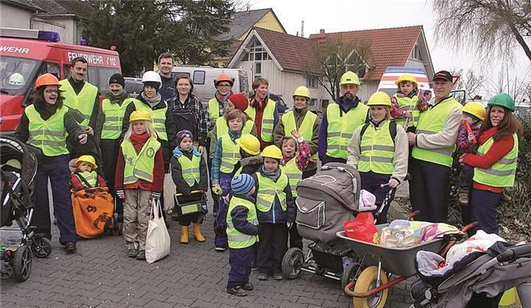 Die Bauarbeiter im Urbarer Karnevalsumzug 