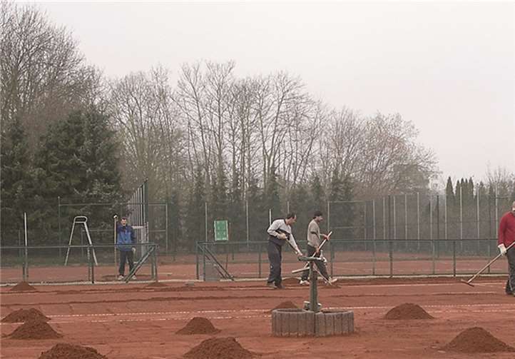 Mit Hochdruck wurden die ATC-Freiplätze hergerichtet.  privat