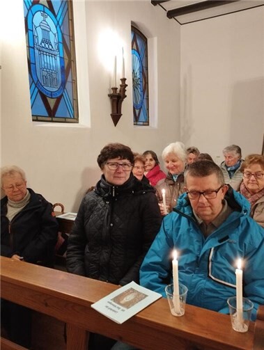 Mit Kerzen und Gebet in der Fatima-Kapelle.  Foto: privat