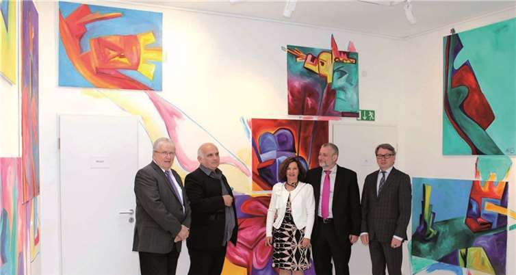 Mit Norbert Illig konnte der Maler Christoph Charlier einen Kenner seiner Kunst präsentieren. DL