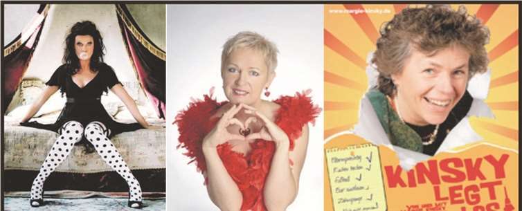 Mit Patrizia Moresco, Lioba Albus und Margie Kinsky, sind gleich drei hochkarätige Künstlerinnen zusammen bei der „Comedy Ladies-Night“ im röhrig-forum zu erleben. Privat