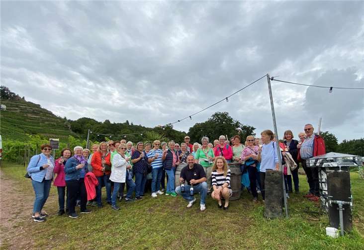 Mit Spannung erreichten die Damen und Herren von der Ahr das kleine Weinanbaugebiet in Radebeul an der Sächsischen Weinstraße.  Foto: Ingrid Strohe