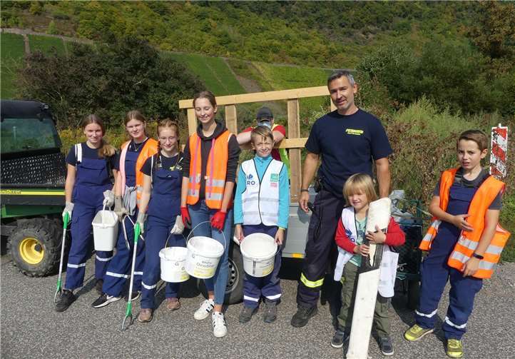 Mit Spaß bei der guten Sache war auch der jugendliche Nachwuchs in Bruttig-Fankel.