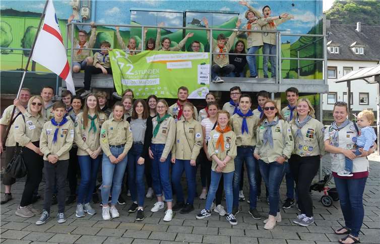 Mit annähernd 40 Aktiven stellten die Kaisersescher Pfadfinder die größte Teilnehmergruppe für Cochem-Zell. Fotos: TE