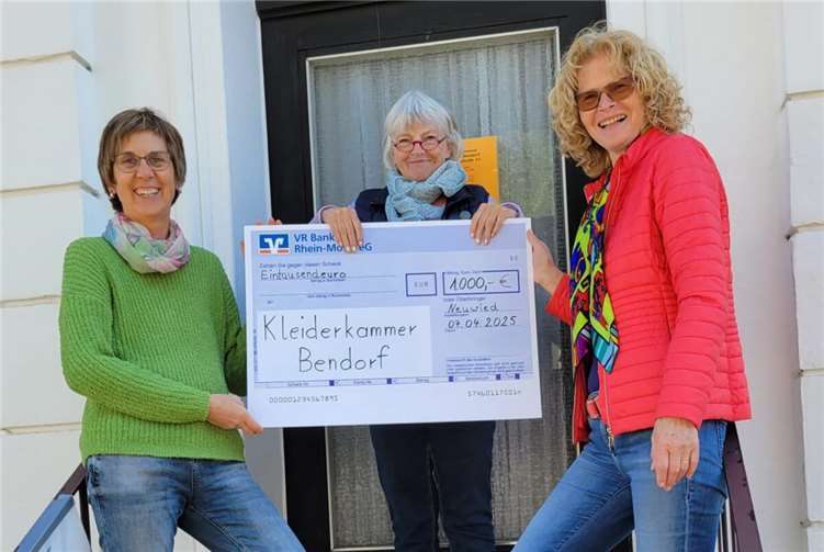 Spende an die Kleiderkammer Bendorf  Mit dem Geld werden dringend benötigte Kinderschuhe und Kinderkleidung gekauft. Foto: privat