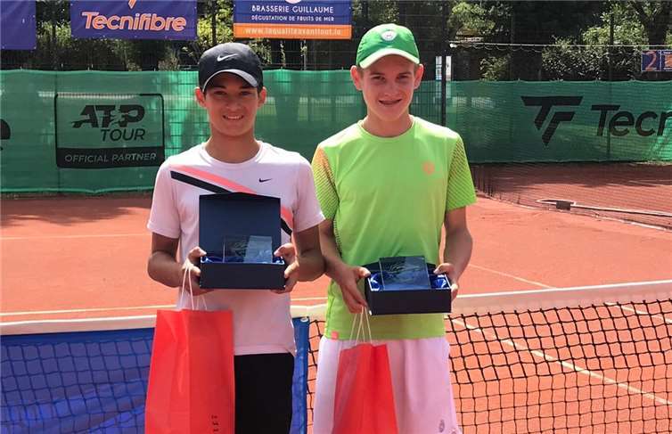 Mit dem Luxemburger Till Fremeaux (links) setzte sich Baumert auch in der Doppelkonkurrenz durch.