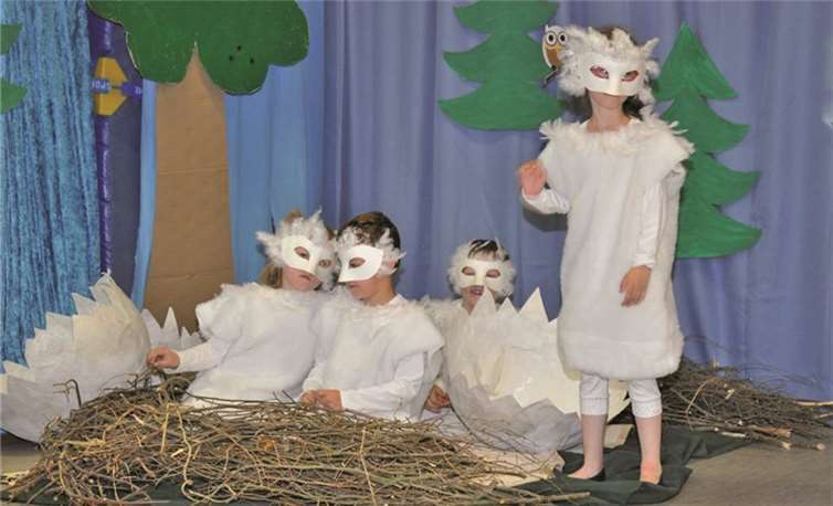 Mit dem Theaterstück „Flieg mit kleine Eule“ konnten die Kinder alle beeindrucken.privat