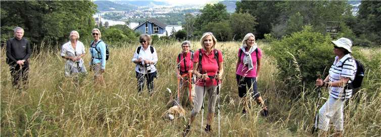 Mit dem gebotenen Abstand auf der Wiese unterhalb der Waldburg.Quelle: Eifelverein Remagen