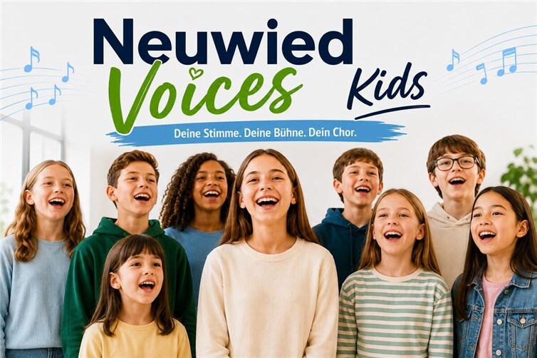 Mit den „Neuwied Voices Kids“ entsteht ein neuer Kinder- und Jugendchor des Kreis-Chorverbandes Neuwied e.V. – gemeinsam singen, Gemeinschaft erleben und die Freude an der Musik entdecken.