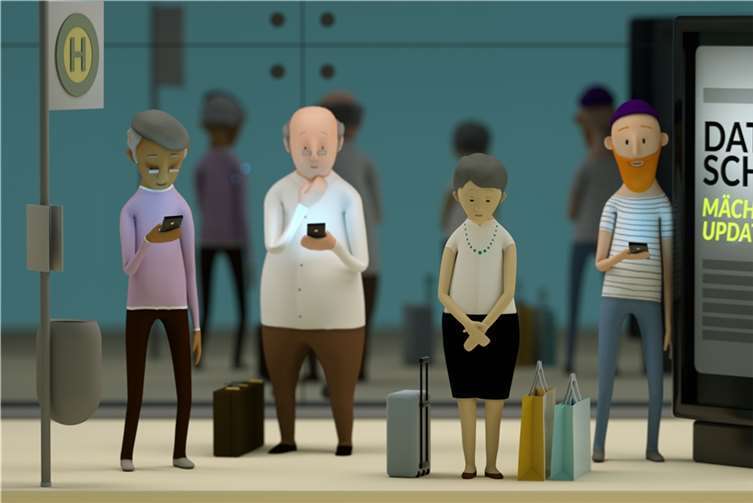 Mit den neuen EU-Datenschutzregeln sind Unternehmen verpflichtet, Nutzer*innen in einfacher Sprache zu informieren, wenn sie ihre Daten verarbeiten. Foto: Digitale Gesellschaft e.V.