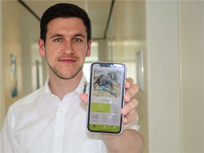 Mit der App „Meine SWN“ hat man nicht nur seine Kundendaten im Blick, sondern bekommt auch zahlreiche Services, die nach und nach ausgebaut werden sollen. Für Marc Heßler, der das Projekt betreute, ist der praktische Nutzen entscheidend.Quelle: SWN-Neuwied