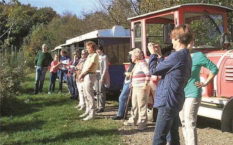 Mit der Bimmelbahn ging es über das 250.000 Quadratmeter große Gelände. privat