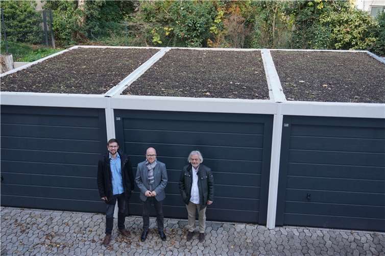 Mit der Dachbegrünung von Garagen wurde bereits eine Maßnahme zur Energieeinsparung vorgenommen.  Foto: Jacqueline Blang / Stadt Mayen