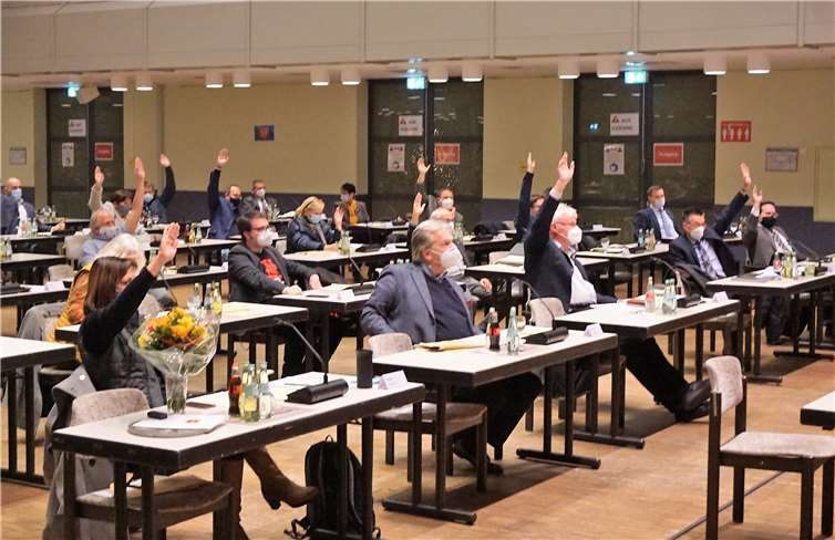 Mit der knappen Mehrheit von CDU, Grüne und FWG brachte der Stadtrat den Haushalt 2021 auf den Weg.Fotos: FF