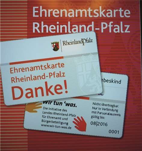 Mit der landesweiten Ehrenamtskarte können Bürgerinnen und Bürger der Verbandsgemeinde Mendig, die das 16. Lebensjahr vollendet haben und sich in besonderer Weise freiwillig engagieren, ausgezeichnet werden.