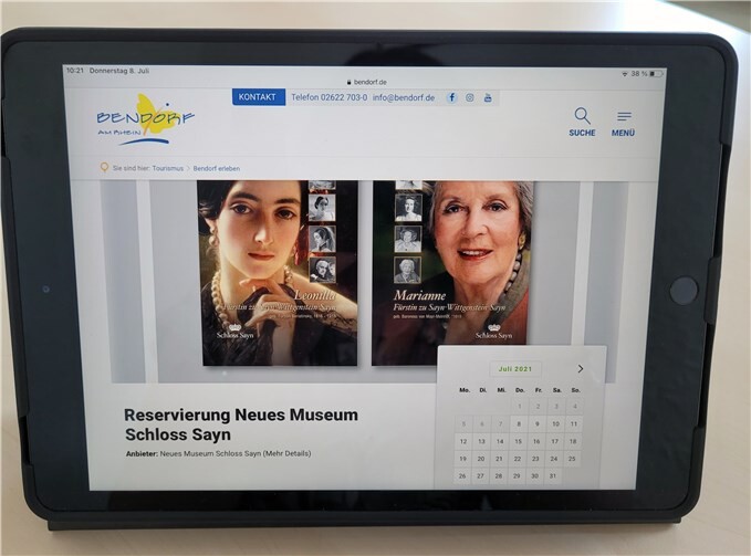 Mit der unkomplizierten Ticketreservierung über Deskline ist in Corona-Zeiten die Kontaktnachverfolgung gewährleistet.Quelle: Stadt Bendorf
