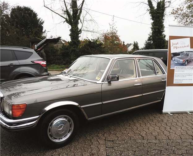 Mit diesem schmucken Mercedes 280 S-Klasse wird eine Hochzeitsfahrt zu einem ganz besonderen Ereignis.Foto: FRE