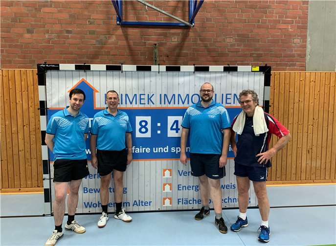 Mit einen geschlossener Leistung zum zweiten Saisonsieg (von links): Stefan Wirtz, Jürgen Dörr, Stefan Klimek und Dr. Dieter Berger.Foto: privat