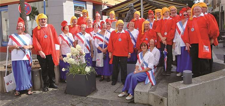 Mit einer großen Fußgruppe beteiligte man sich beim Festumzug des Rheinland-Pfalz-Tages in Neuwied.