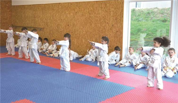 Mit großer Konzentration absolvieren schon die Kleinsten ihre ersten Karatübungen. privat