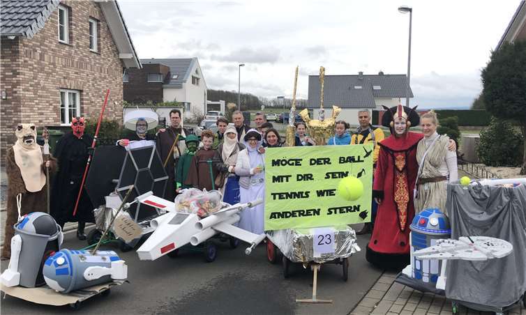 Mit ihren selbst gestalteten Kostümen ware der TC Kottenforst ein wahrer Hingucker. Foto: privat