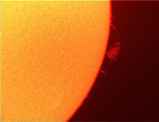 Mit sensiblen Teleskopen sind Nahaufnamen der Sonne möglich.Foto: Klaus Völkel