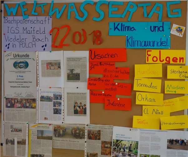Mit viel Engagement haben die Schüler die Informationen zum Weltwassertag zusammengetragen. AO