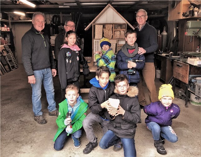 Mit viel Fleiß wurden Nistkästen für Insekten, die sogenannten Insektenhotels, von Kindern angefertigt.Foto: privat