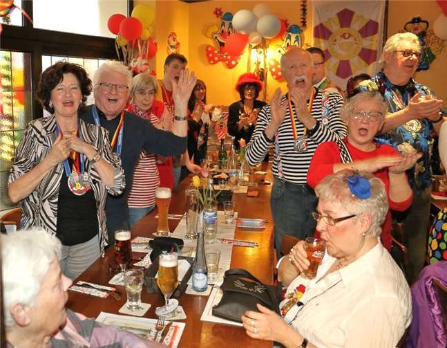 Ausgelassene Stimmung beim 371. Gelog der Traditionsgemeinschaft  Mit viel Jubel wurde das Prinzenpaar empfangen. Foto: privat