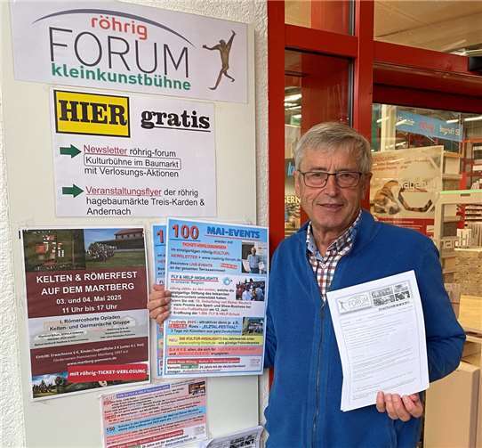 Mit vielfältigen Veröffentlichungen unterstützt Kulturförderer Hans Peter Röhrig die regionale, ländliche Kulturszene. Foto: röhrig