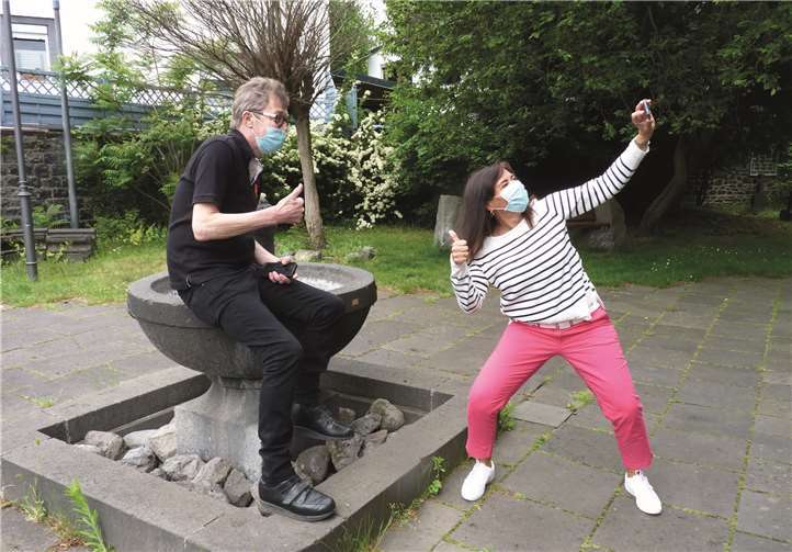 Mit vollem Körpereinsatz war das Rateteam der Mendiger dabei.