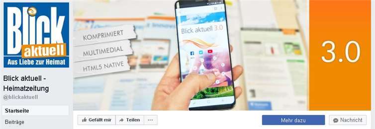 Mit www.facebook.com/blickaktuell erreicht der KRUPP Verlag täglich tausende Nutzer. Auch das neue interaktive digitale Produkt „BLICK aktuell 3.0“ kann immer mehr Nutzer verzeichnen, wobei viele von ihnen durch Facebook erst darauf aufmerksam werden.