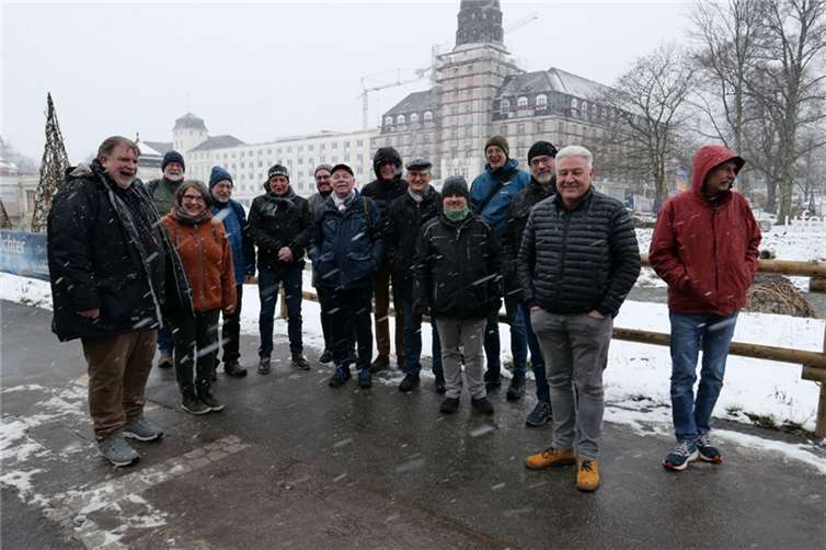 Mitglieder der ADFC Delegation und Mitarbeiter unterschiedlicher Projektgruppen bei dem Besuch in Bad Neuenahr-Ahrweiler Foto: privat