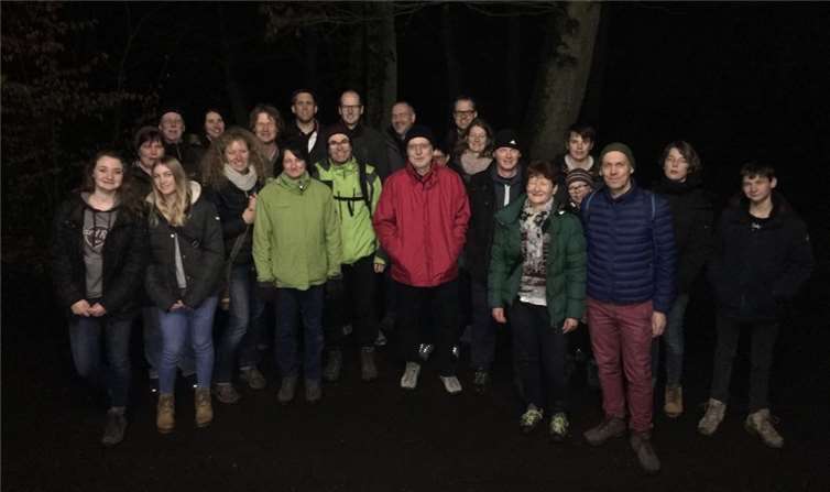 Mitglieder der Badmintonabteilung bei der Wanderung.privat